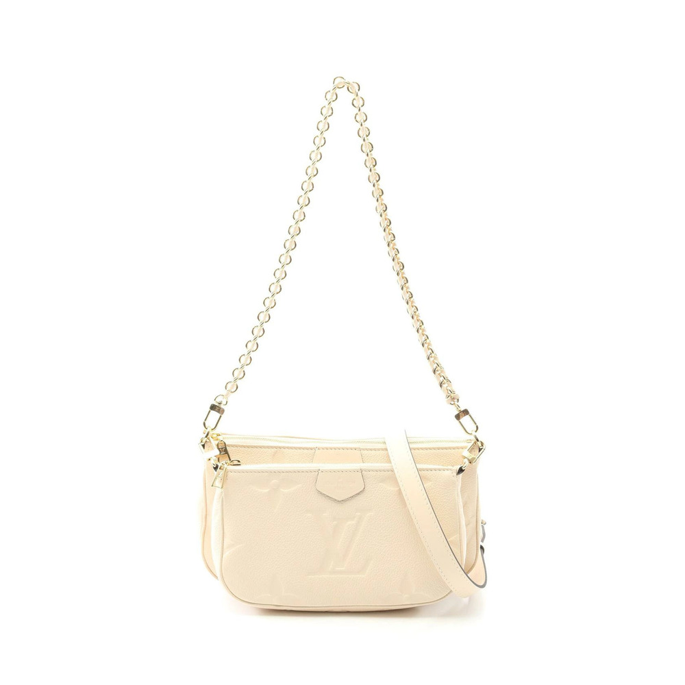 Louis Vuitton Multi Pochette Accessoires Shoulder Bag Empreinte Ivory White